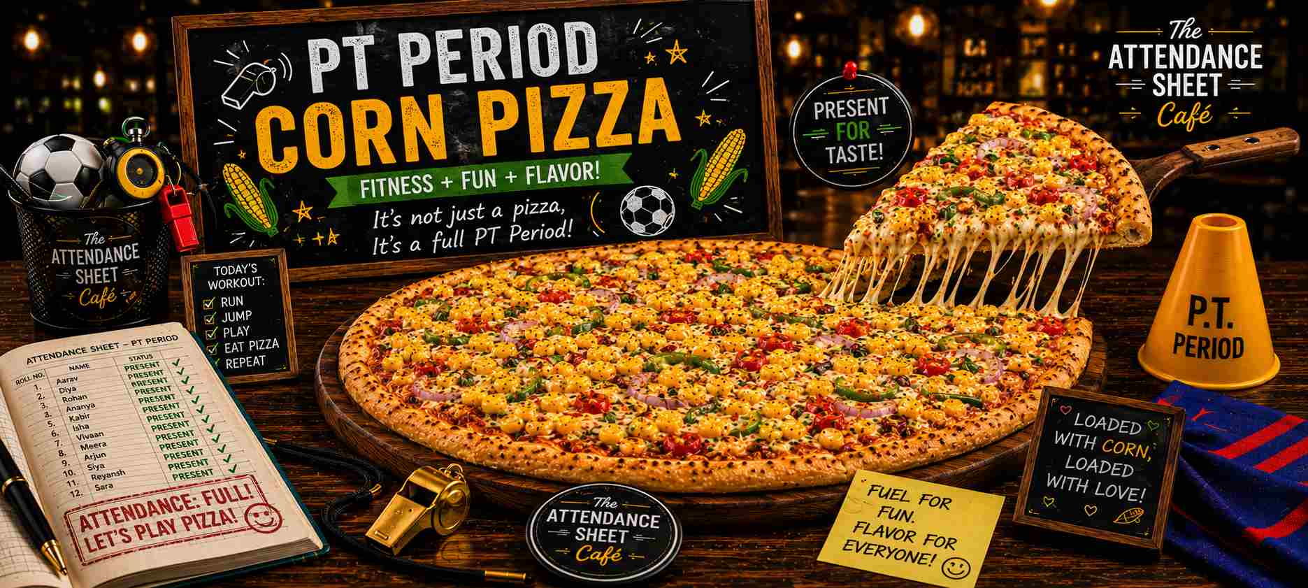 PT Period Corn Pizza