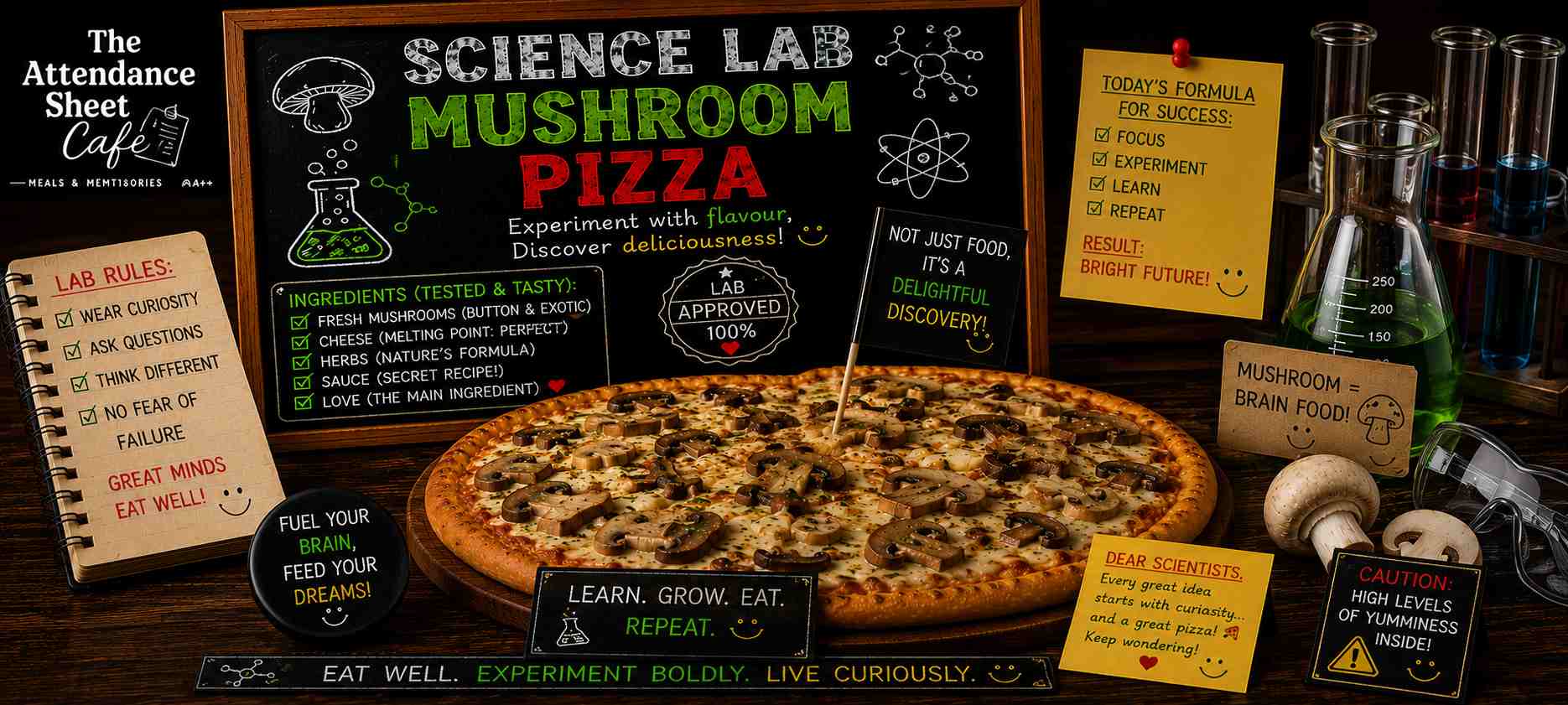 Science Lab Mushroom Pizza