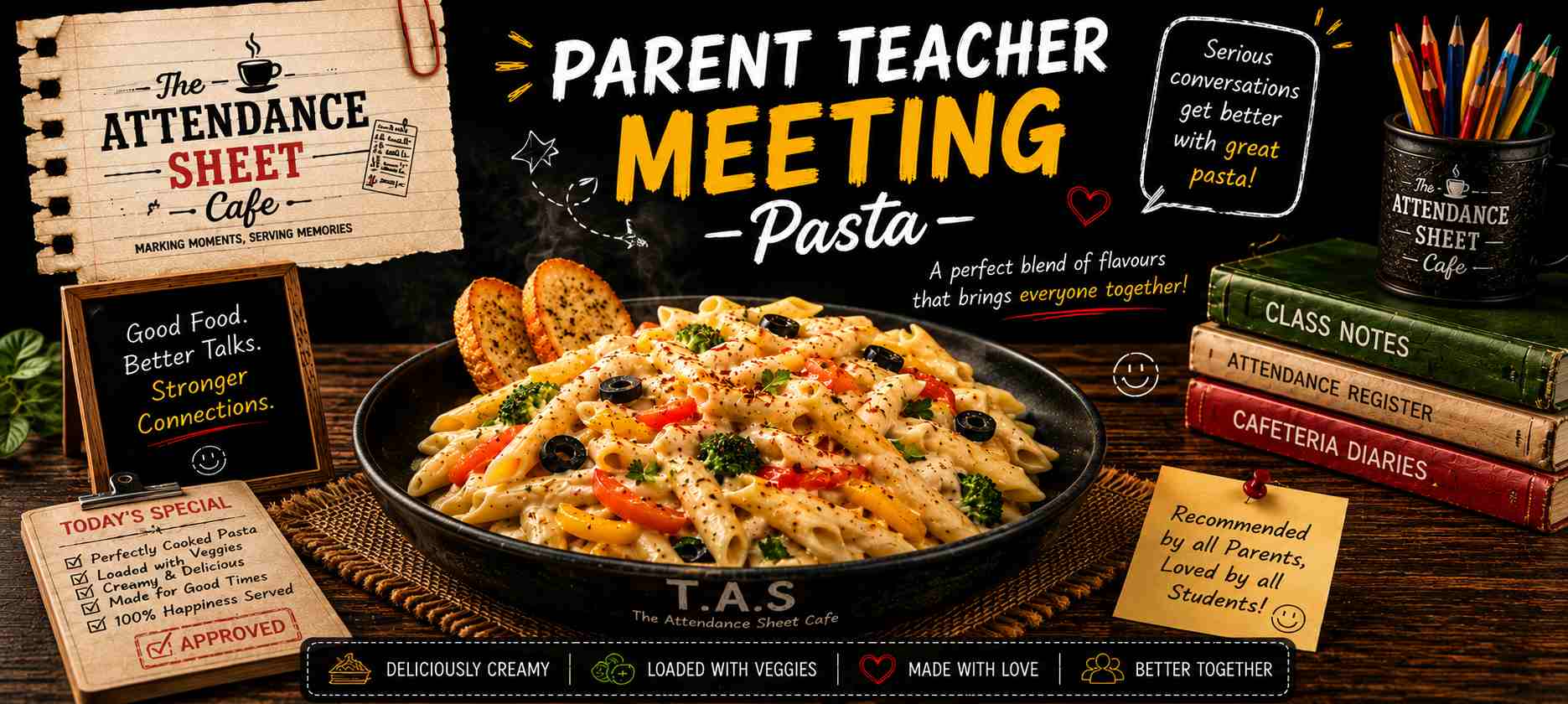 Parent Teacher Meeting Pasta