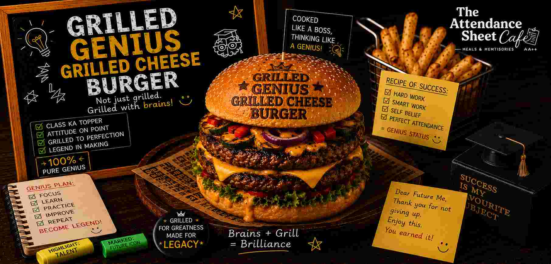 Grilled Genius Grilled Cheese Burger