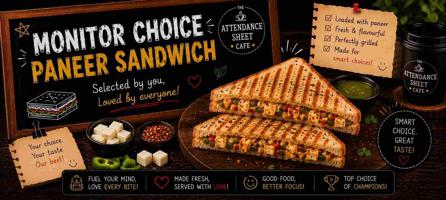 Monitor Choice Paneer Sandwich