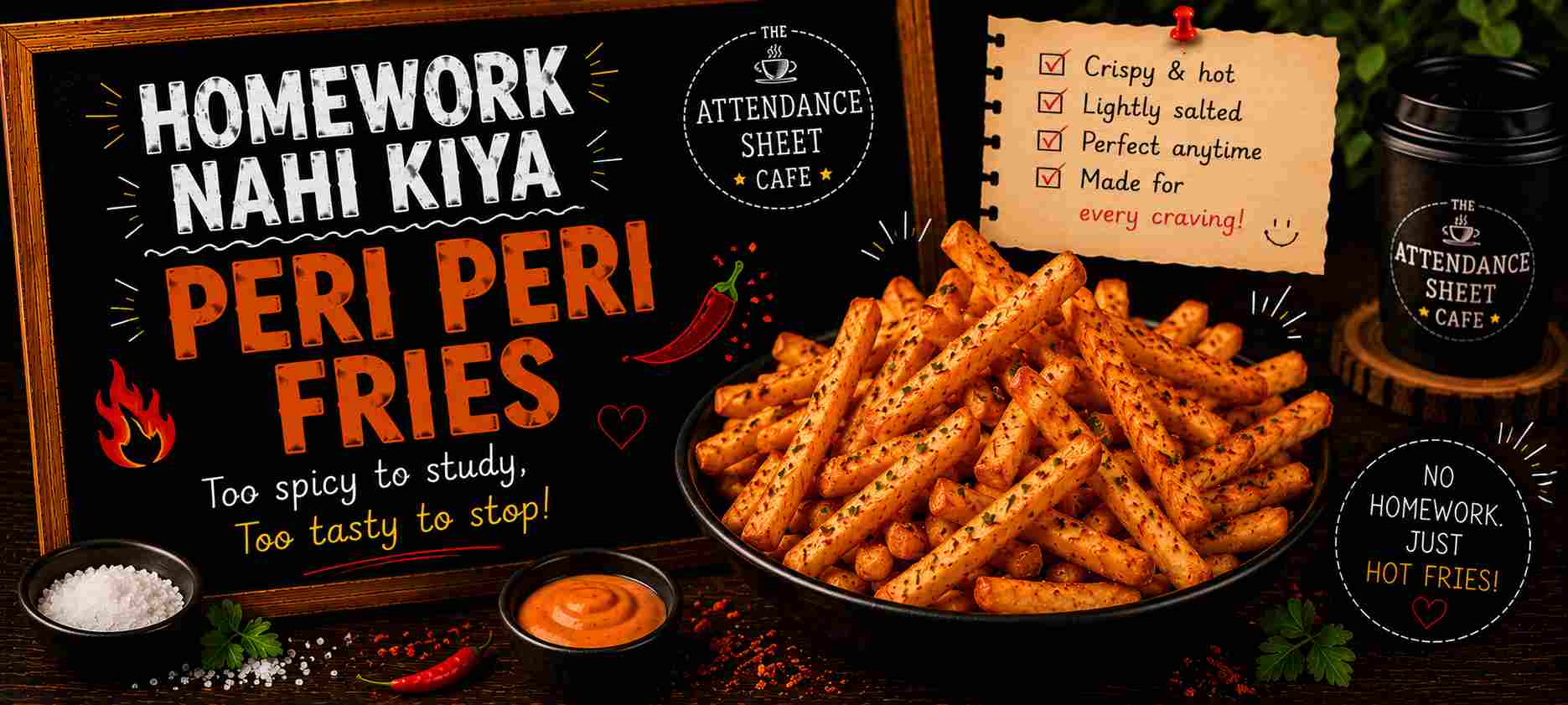 Homework Nahi Kiya Peri Peri Fries