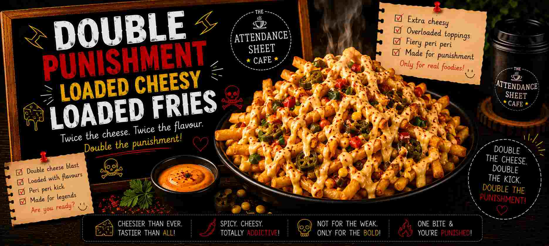 Double Punishment Loaded Cheesy Loaded Fries